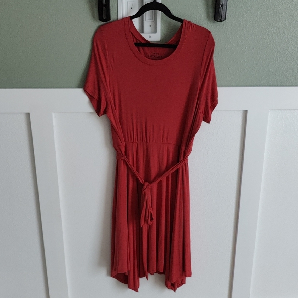 Torrid Coral Supersoft Midi dress